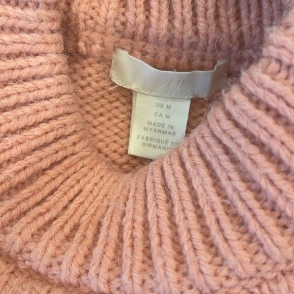H&M Pink Cable Knit Turtleneck Sweater - Picture 5 of 6